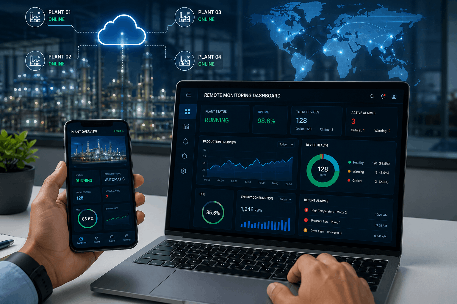 Remote monitoring dashboard